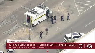 Multiple people hospitalized after driver strikes pedestrians on sidewalk in Old Town Fort Collins
