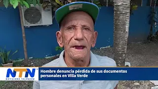 08 Man reports loss of personal documents in Villa Verde