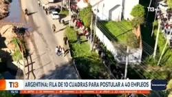 In Argentina, people wait in a 10-block-long line for 40 job openings