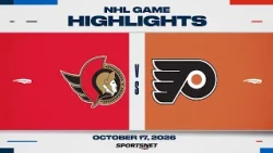 NHL Highlights | Senators vs. Flyers - October 17, 2026