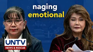 Hostile witness Gina Acosta, naging emotional sa tanong ni Senator-judge Imee Marcos