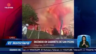 Fuerte incendio continúa en Sabaneta – El Noticiero emisión meridiana 07/09/26