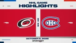 NHL Highlights | Hurricanes vs. Canadiens - October 6, 2026
