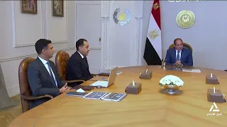 President Sisi holds a meeting with the Prime Minister and the Ministers of Petroleum and Industry