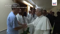 Pope Leo greets doctors on discharge four days after cancer surgery | GMA News