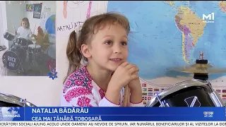 A girl from the Călărași district has become the youngest drummer in the Republic of Moldova