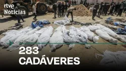ISRAEL-GAZA: RECUPERAN 73 CUERPOS MÁS de la FOSA COMÚN de JAN YUNIS | RTVE Noticias