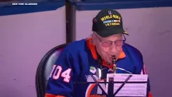 WWII Vet plays national anthem at NY Islanders game WWII Vet plays national anthem at NY Islanders game