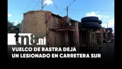 ¿Otro vuelco de rastra? Accidente deja una persona lesionada en Carretera Sur