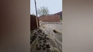 დატბორილი სახლები, ეზოები, მიწის ნაკვეთები და დაზიანებული გზები  - ძლიერი წვიმა იმერეთში
