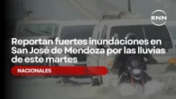 Heavy flooding reported in San José de Mendoza due to this Tuesday's rain