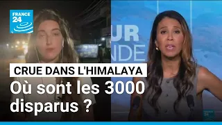 Crue dans l'Himalaya : les secouristes tentent de localiser les 3000 disparus • FRANCE 24