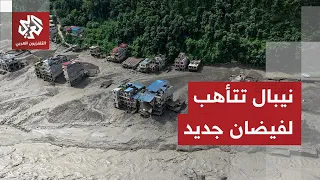 Nepalese authorities warn of potential new floods as water levels rise in the Bhote Koshi River