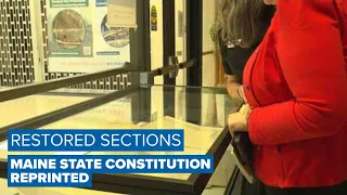 Updated Maine State Constitution unveiled