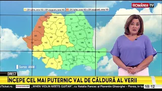 Elena Mateescu (ANM) announces possible RED ALERT for heatwave, August could break new records