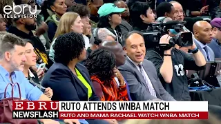 President Ruto, Mama Rachel Attend WNBA Match to Support Kenyan Star Madina Okot .#ebrunews