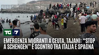 Migrant emergency in Ceuta, Tajani: “Suspend Schengen,” clash between Italy and Spain