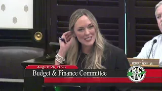 Budget & Finance Committee - August 24, 2026