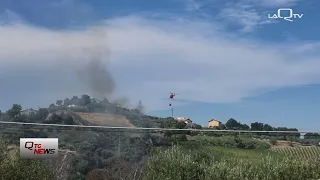 Chieti. Fire in the Filippone area: Municipal Operations Center activated