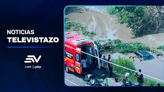 Driver drowns after car falls into a ditch in Daule | Televistazo | Ecuavisa