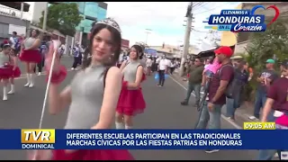 Desde el sector Las Torres, en la capital los estudiantes desfilan con fervor patrio