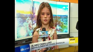 Kidcaster Blake gives your Thursday morning forecast from Basha Elementary School