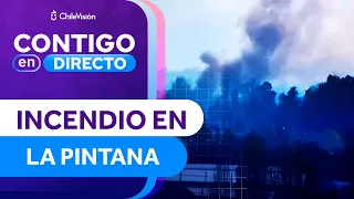 "LIKE TEN EXPLOSIONS": Fire threatened homes in La Pintana - Contigo en Directo