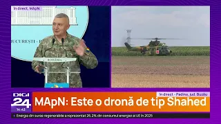 Ministry of National Defense provides explanations regarding the drone shot down in Romania by an...