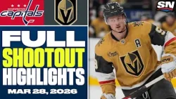 Washington Capitals at Vegas Golden Knights | FULL Shootout Highlights - March 28, 2026