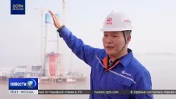 В Китае строительство крупнейшего в мире ж/д моста через морской пролив достигло важного этапа