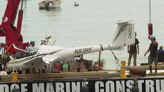 Small two-seater plane taken out of water after crash near Bristol