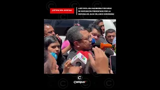 Judge declares motion for reconsideration filed by Juan Orlando Hernández's defense inadmissible