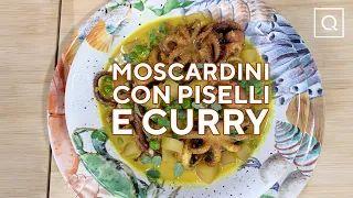 Baby octopus with peas, coconut milk, and curry: a journey of flavors!