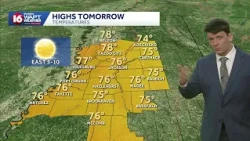 Seasonable temperatures to start the week