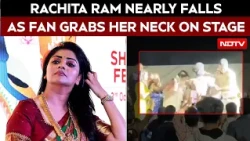 Rachita Ram Nearly Falls As Fan Grabs Her Neck During Selfie At Karnataka Dasara Event