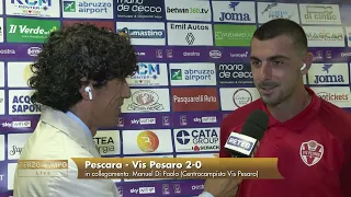 Pescara - Vis Pesaro 2-0, Di Paola: “Pescara forte, lo sapevano “