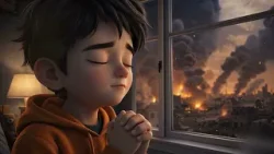 أصدقاؤنا، هل تشعرون بالخوف مما يحدث في عالمنا؟تعالوا نصلي مع بابا وماما من أجل سلام العالم!