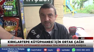 Rize Kırklartepe Library faces risk of closure