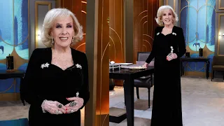 SUCH A TINY WAIST! MIRTHA LEGRAND SHOWED OFF HER FIGURE IN AN ALL-BLACK LOOK WITH SILVER ACCESSORIES
