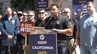 California first responders rally for pension changes