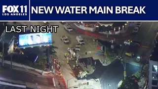 New water main break floods West Hollywood streets
