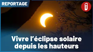 Watching the solar eclipse from the heights