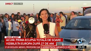 Spectacular footage of the solar eclipse seen from Romania