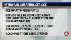 NFTA announces partial rail suspension during pedestrian bridge demolition next week, shuttle info