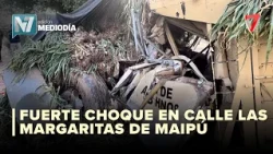 CRASH IN MAIPÚ | Two trucks collided on Las Margaritas Street