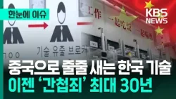 [한눈에 이슈] 중국으로 줄줄 새는 한국 기술…이젠 ‘간첩죄’ 최대 30년 / KBS 2026.03.23.