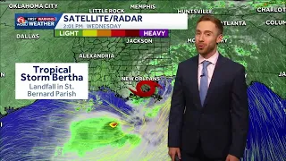 Bertha continues to make it's way across southeast Louisiana