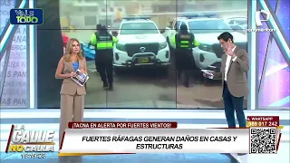 Fuertes ráfagas de viento generan daños en casas y estructuras en Tacna