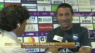 Pescara - Vis Pesaro 2-0, Buscè: “Splendid crowd. And the team was having fun”