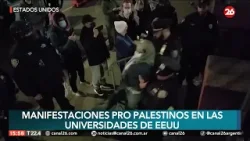 Protestas pro palestinas surgen en las universidades de Estados Unidos